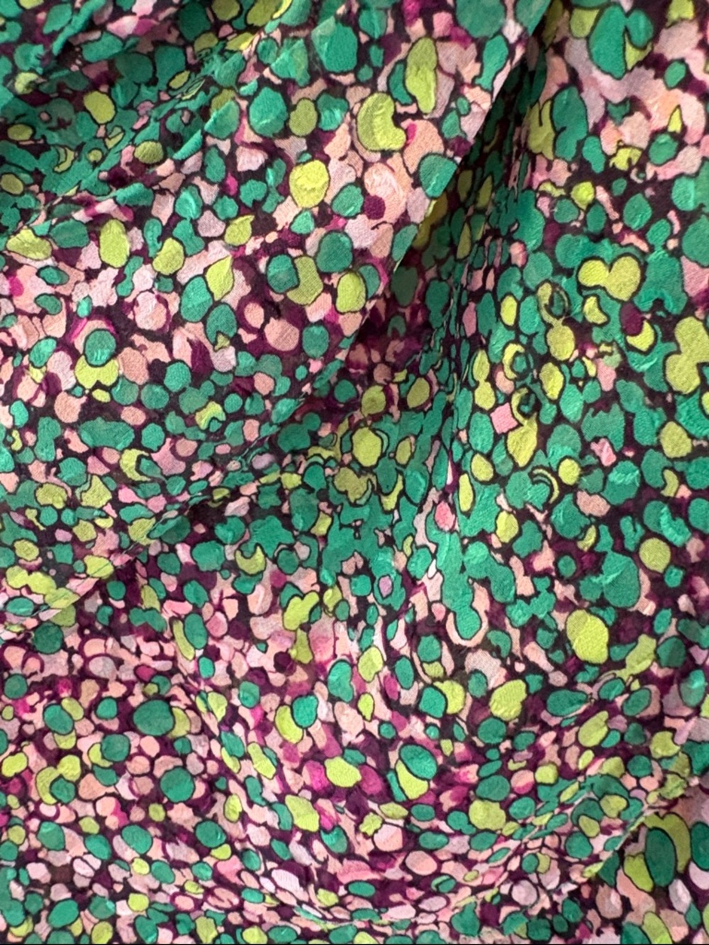 BCBGMaxAzria Green Floral One-Shoulder Ruffle Dress - Picture 3 of 3